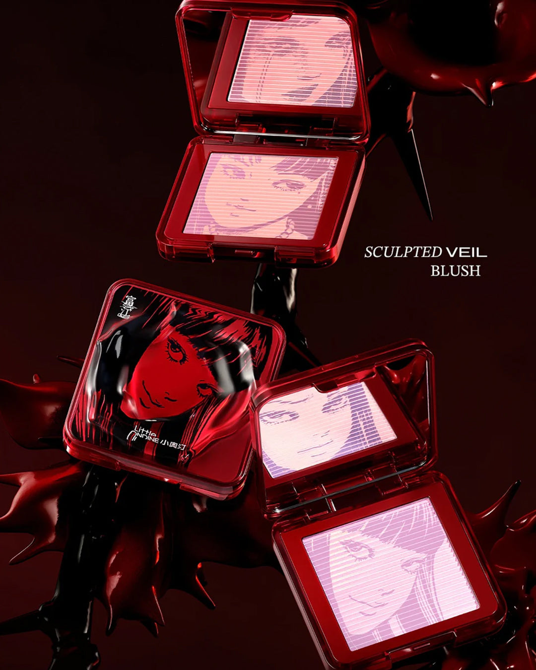 LITTLE ONDINE X JUNJI ITO Tomie Collection Blusher Hypothermic Flush 01