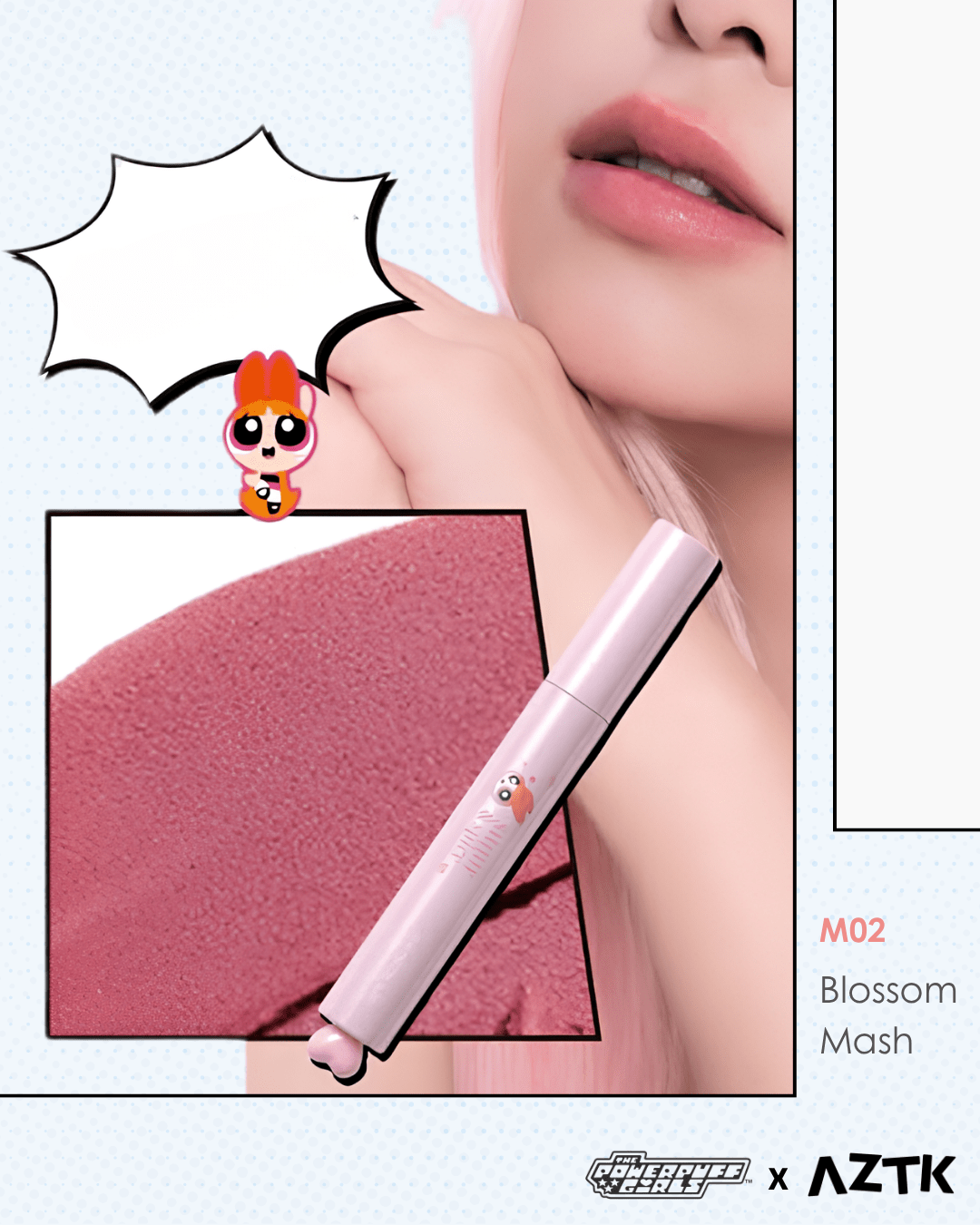 AZTK X POWERPUFF GIRLS Cloud touch Lip stick - Nüwa BeautyAZTK