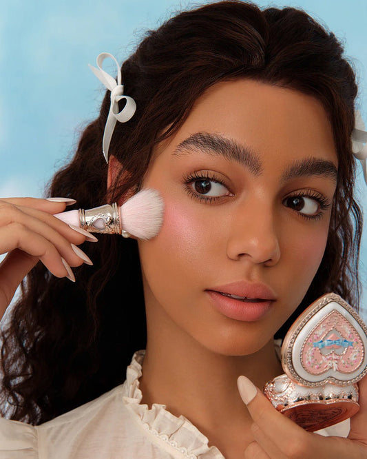 Bunny Garden Angled Blush Brush Pearl Pink - Nüwa BeautyFlower Knows
