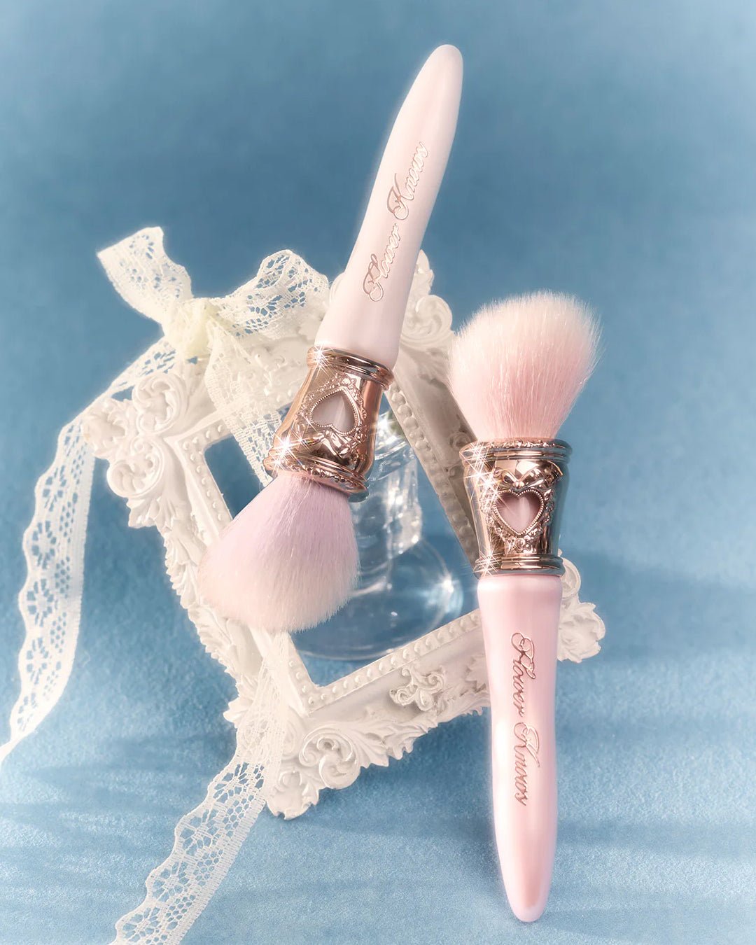Bunny Garden Angled Blush Brush Pearl White - Nüwa BeautyFlower Knows