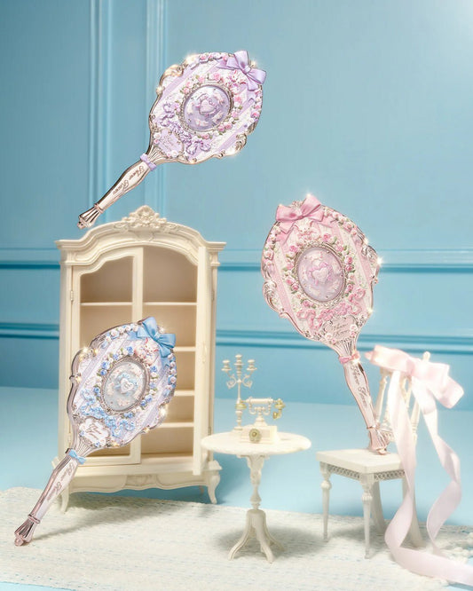 Bunny Garden Hand Mirror Cloudy Blue - Nüwa BeautyFlower Knows