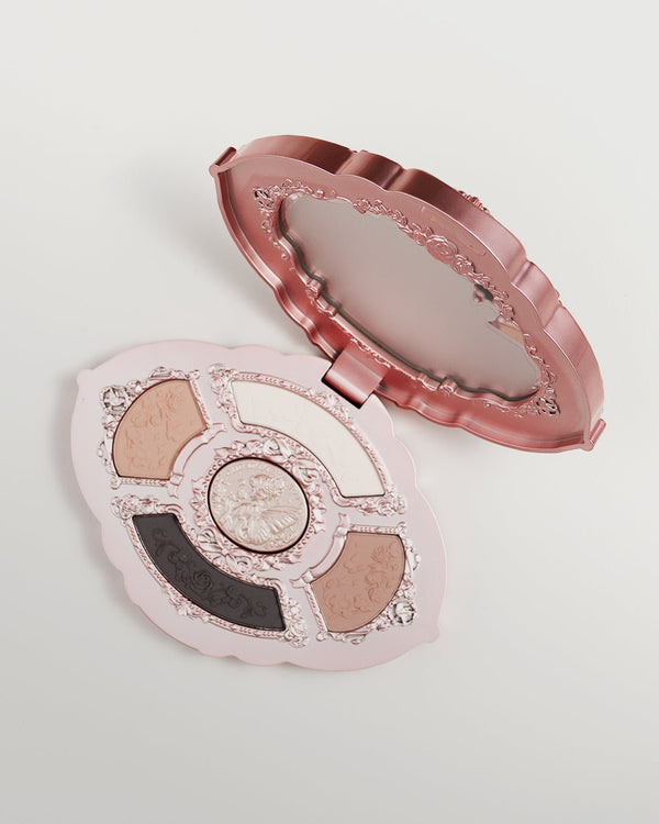 Midsummer Fairytales Collection Embossed Five - color Eyeshadow Palette 01 Hazel Fawn - Nüwa BeautyFlower Knows