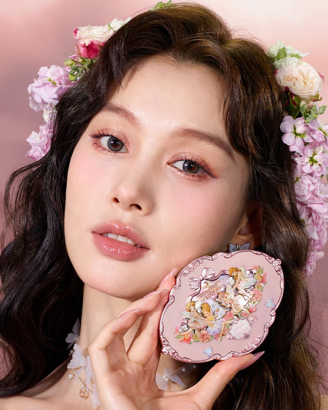 Midsummer Fairytales Collection Embossed Five - color Eyeshadow Palette 02 Flower Hermitage - Nüwa BeautyFlower Knows