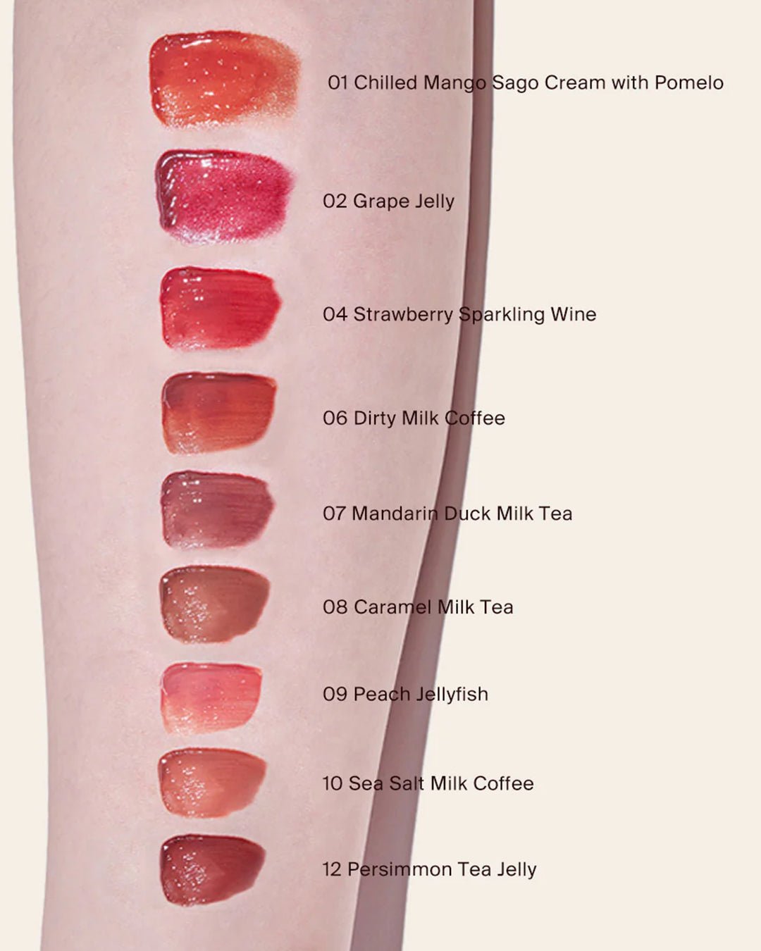 New Spiral Shell Glazed Lipgloss #12 Persimmon Tea Jelly - NUWA BeautyJoocyee