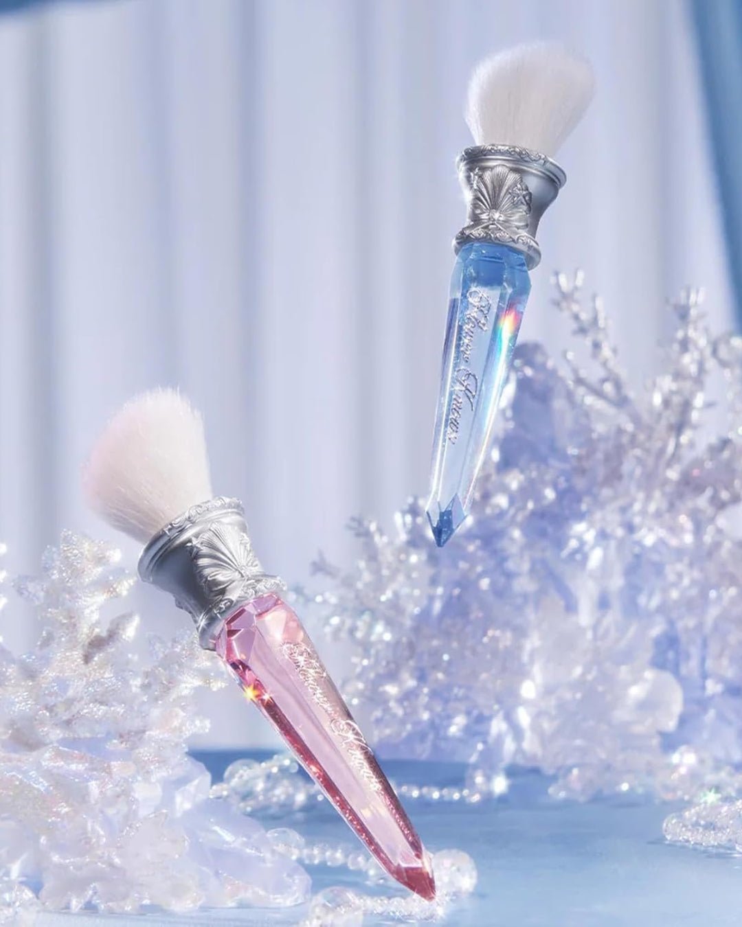 Shell's Jewel Angled Blush Brush Blue - Nüwa BeautyFlower Knows