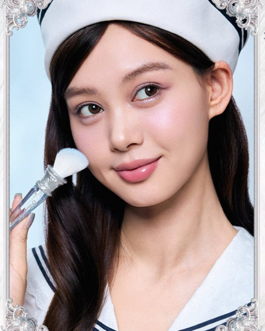 Shell's Jewel Angled Blush Brush Blue - Nüwa BeautyFlower Knows