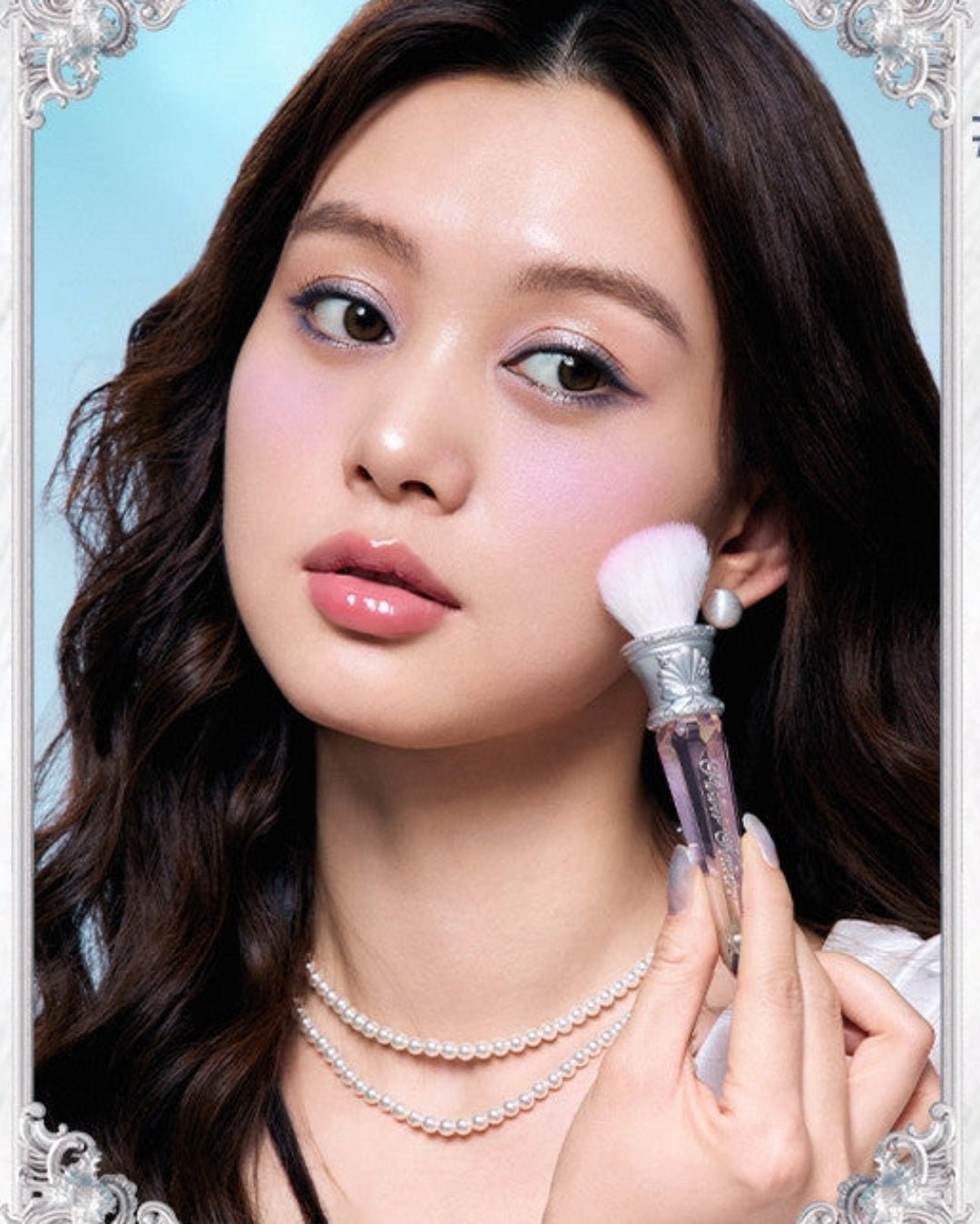 Shell's Jewel Angled Blush Brush Pink - Nüwa BeautyFlower Knows