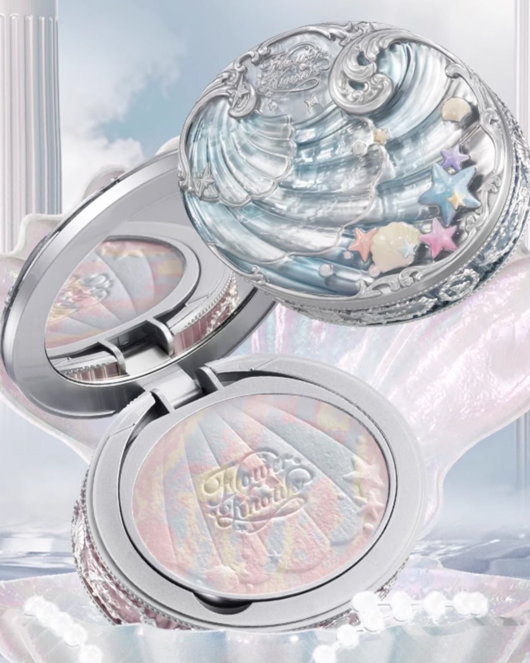 Shell's Jewel Baked Powder 01 Cloudy Blue - Nüwa BeautyFlower Knows