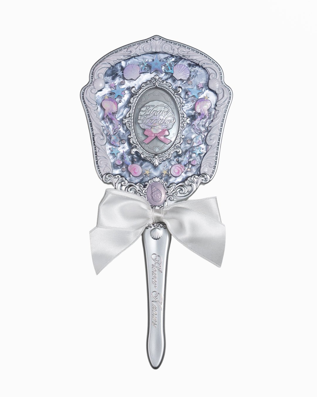 Shell's Jewel Hand Mirror Pearly White - Nüwa BeautyFlower Knows