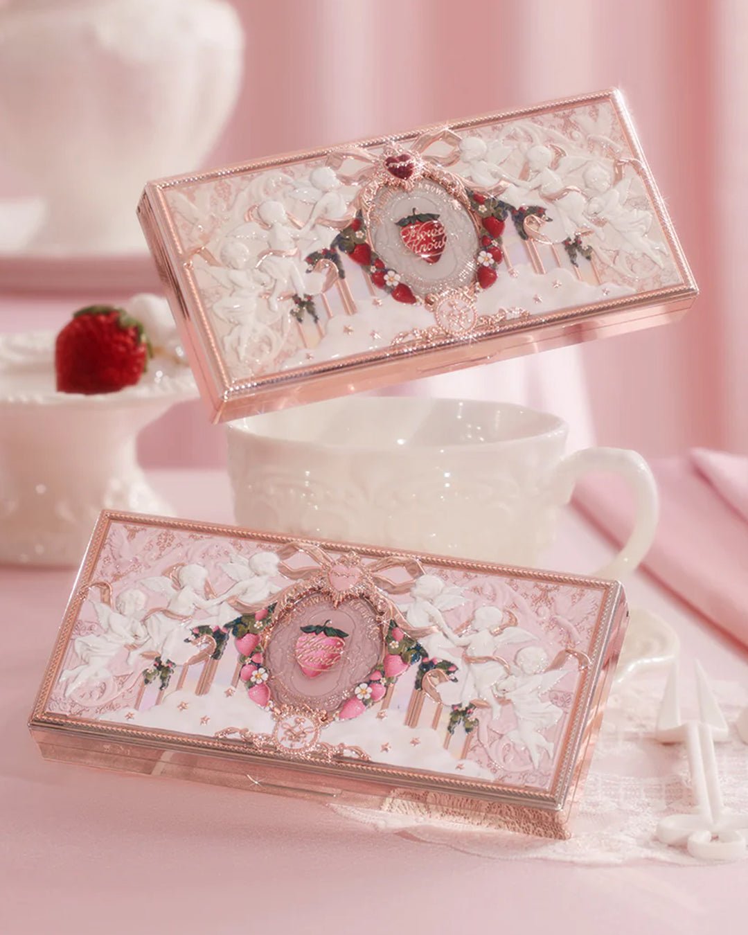 Strawberry Cupid Collection Make - up Palette 01 Honey Canelé - Nüwa BeautyFlower Knows