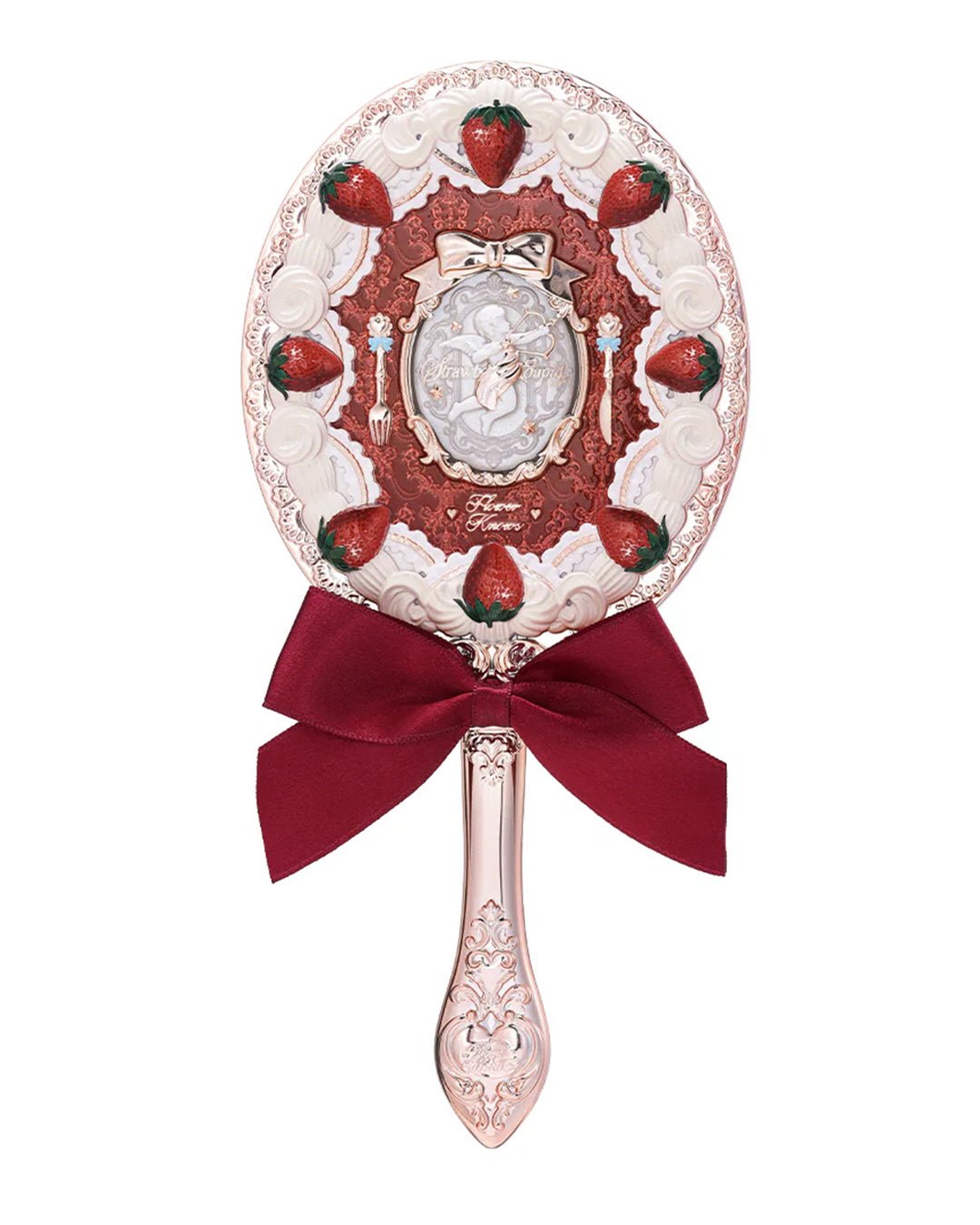 Strawberry Cupid Hand Mirror - Nüwa BeautyFlower Knows